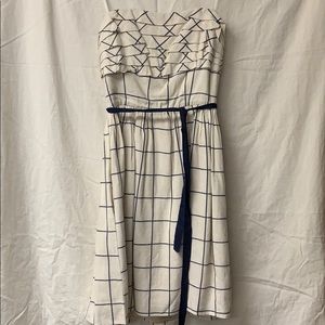 Windowpane Pattern Dress